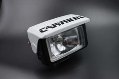 White Cover & Clear Lens - Pair of Pop-Up Foglights